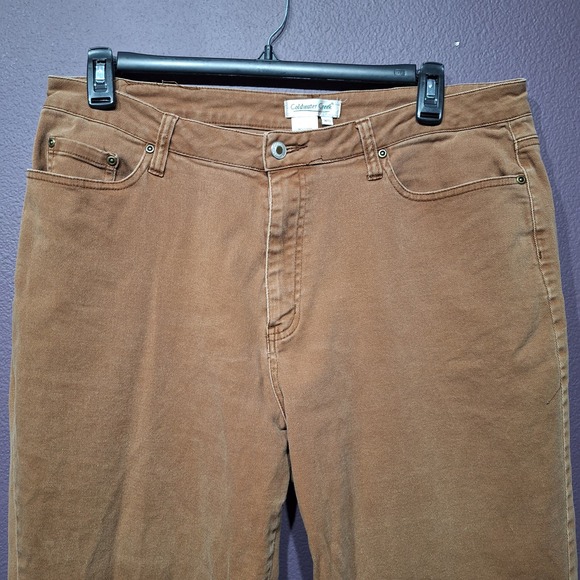 Vintage wide leg brown khaki pants womens 16 Coldwater Creek plus size - Picture 2 of 4